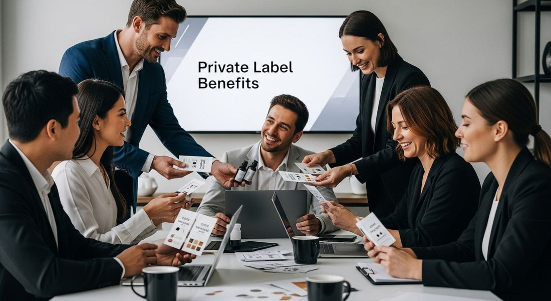 private label benefits business meeting