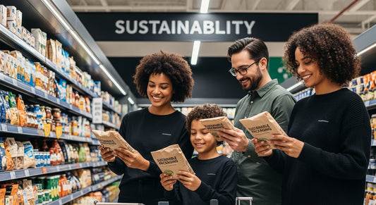 sustainable food packaging supermarket