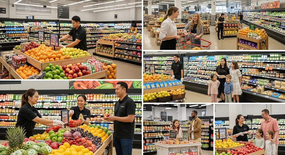 grocery store merchandising, creative displays, retail strategy