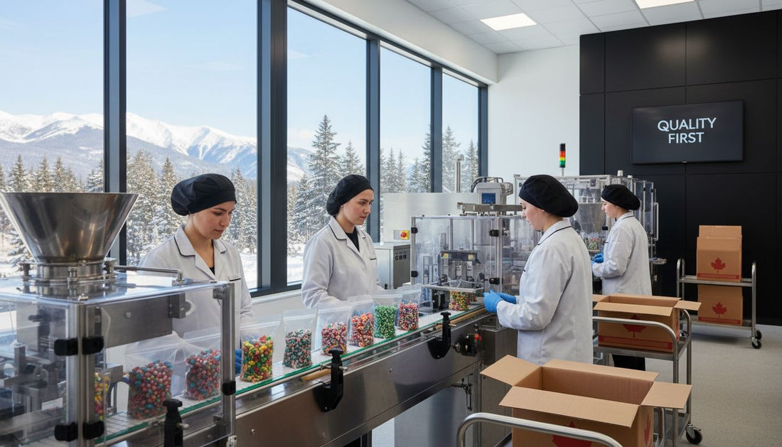 Modern Canadian candy factory in action