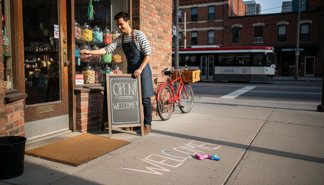 Candy shop owner opening downtown storefront