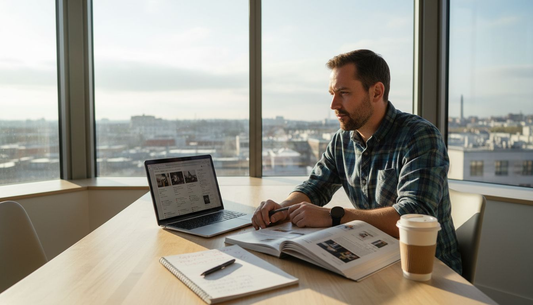 Entrepreneur working on Amazon private label products