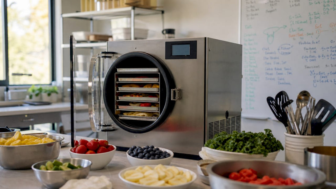 Stainless steel freeze dryer in lab
