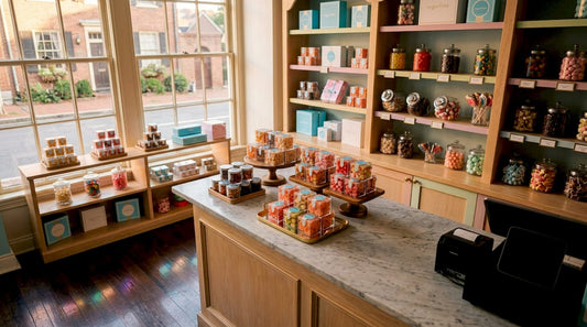 Sugarfina candy boutique interior display