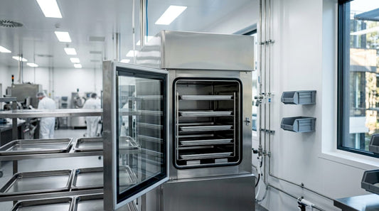 Lyophilizer machine chamber and control panel side view