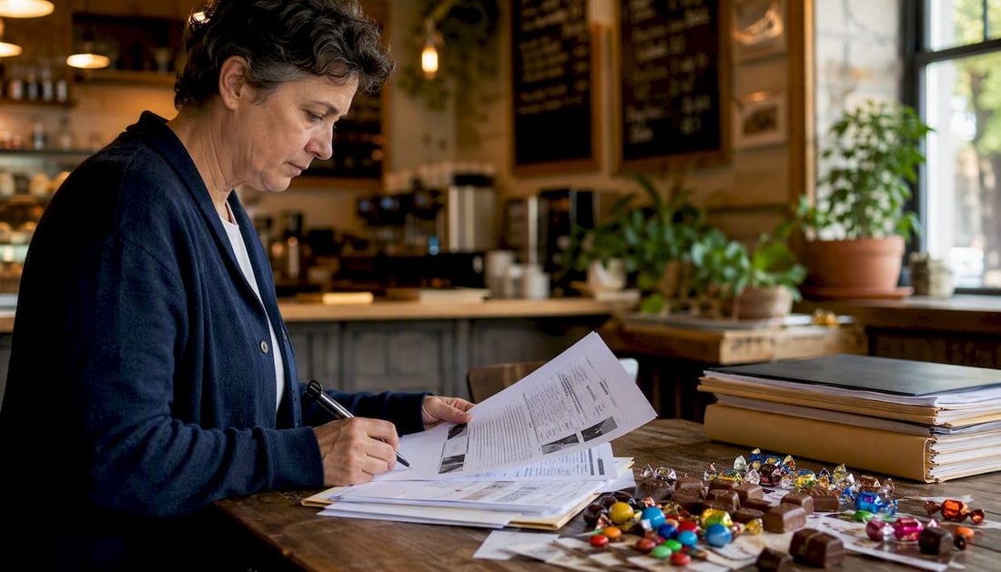 Person reviewing export compliance documents