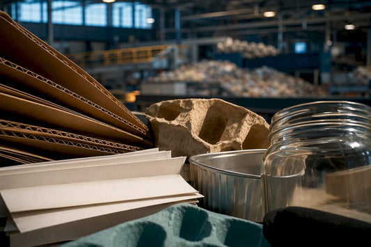 Sustainable packaging materials prepared for recycling