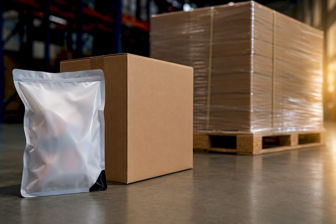 Three layered packaging stages in a facility