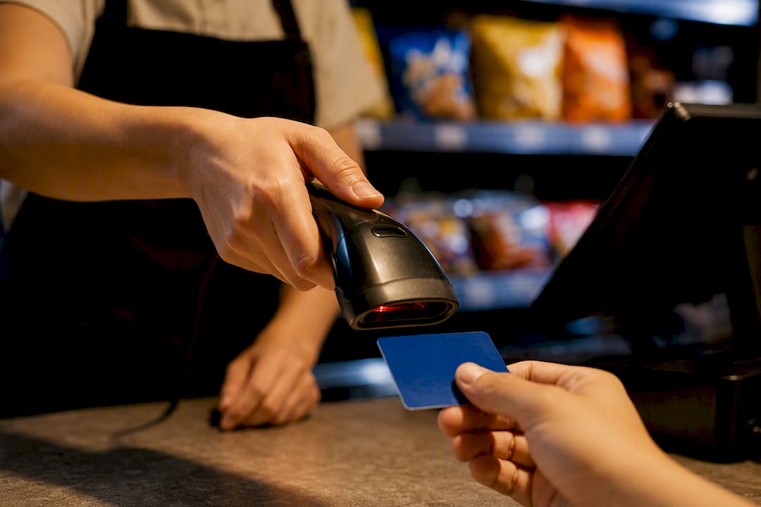 Loyalty card scanned at snack checkout