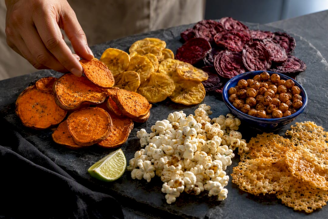 Assortment of crisp tortilla chip alternatives