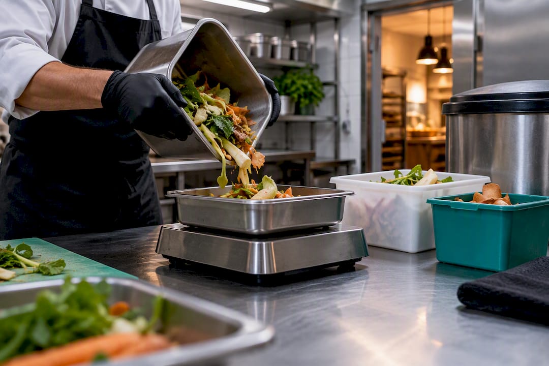 Restaurant food scraps measured for waste tracking