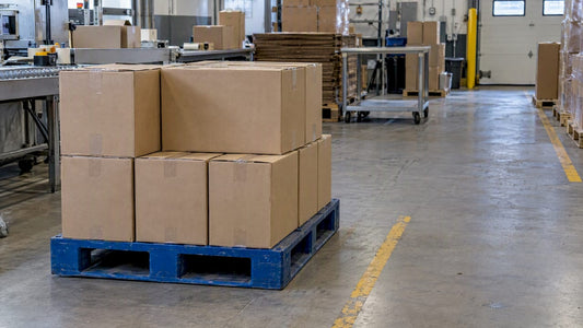 Partially assembled confectionery shipment awaiting dispatch